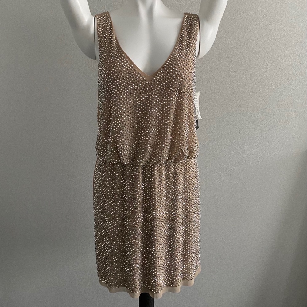 NWT XSCAPE Beaded sleeveless dress